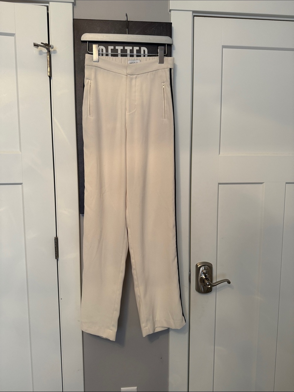LIKE NEW Gibson Latimer Cream Wide-Leg Trousers small